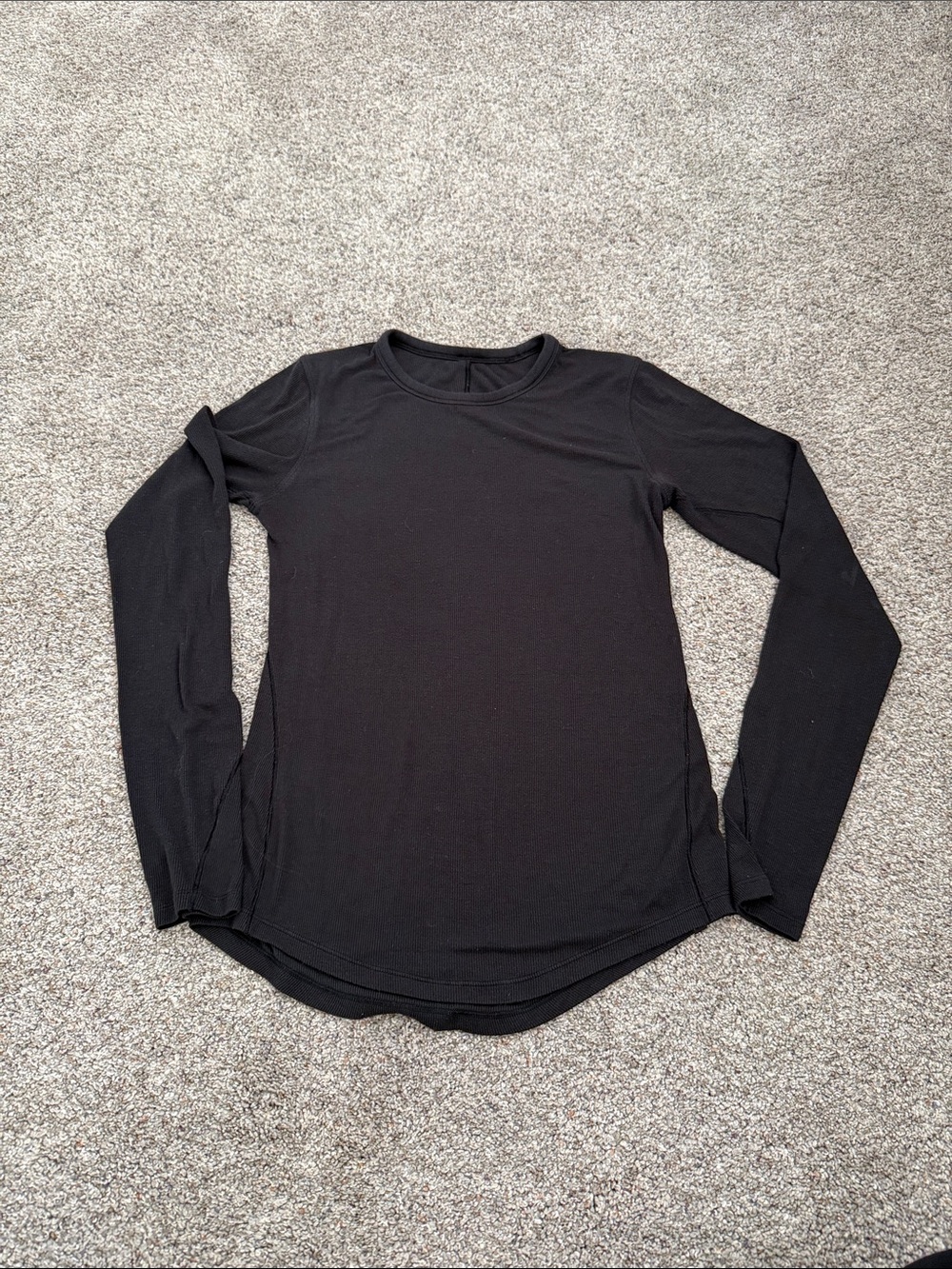 Lululemon Women’s Black Ribbed Long Sleeve Tshirt